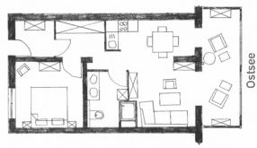 Grundriß Ferienwohnung Traumzeit